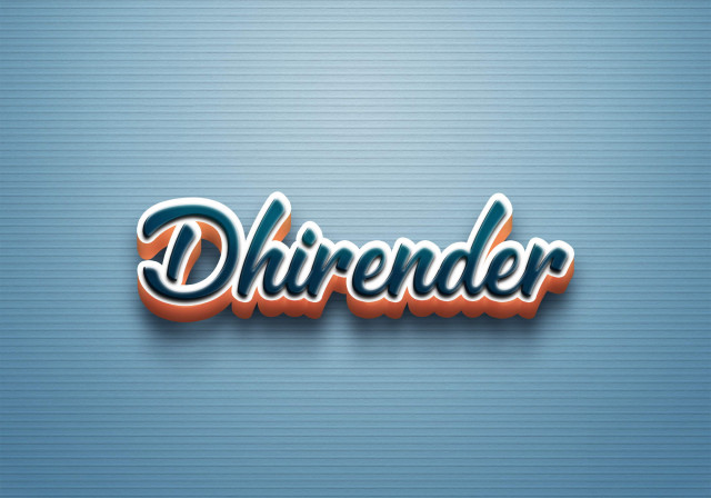 Free photo of Cursive Name DP: Dhirender