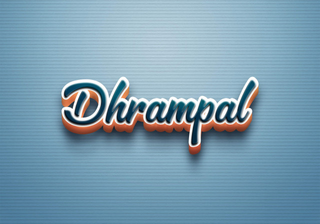 Free photo of Cursive Name DP: Dhrampal
