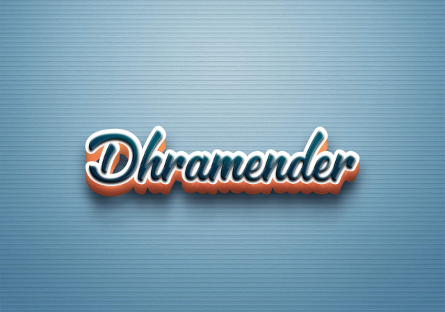 Free photo of Cursive Name DP: Dhramender