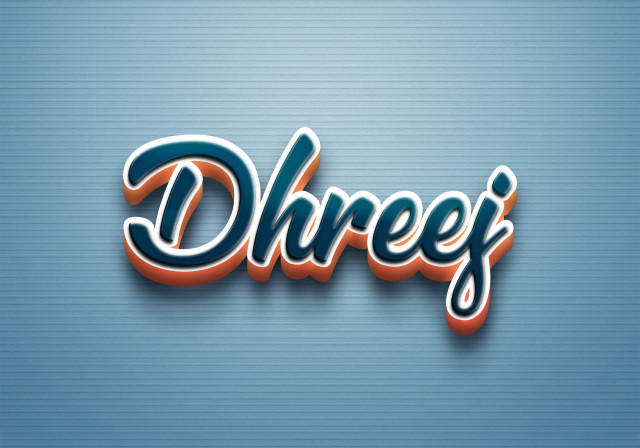 Free photo of Cursive Name DP: Dhreej