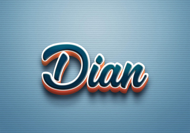 Free photo of Cursive Name DP: Dian