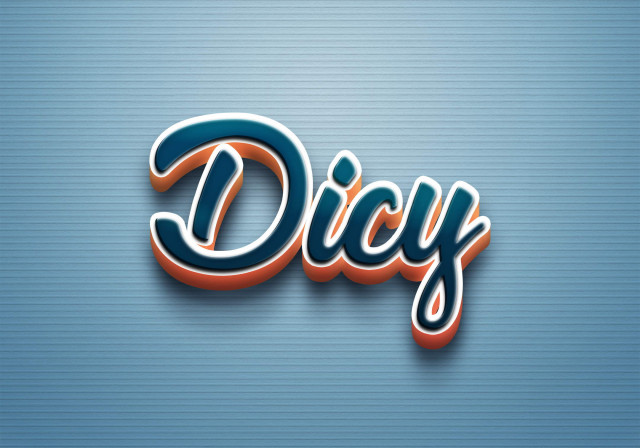 Free photo of Cursive Name DP: Dicy