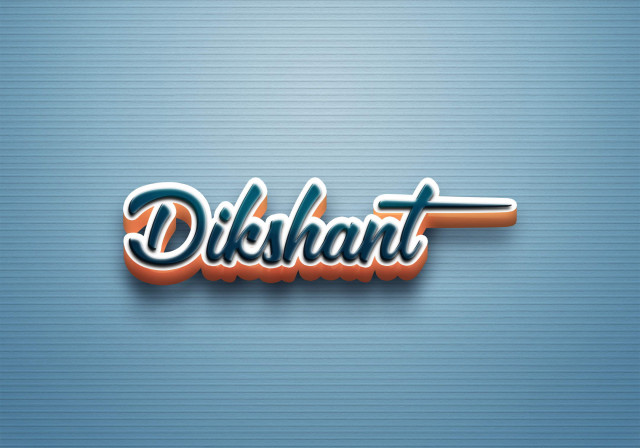 Free photo of Cursive Name DP: Dikshant