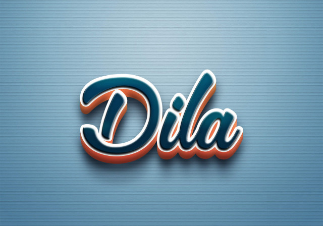 Free photo of Cursive Name DP: Dila
