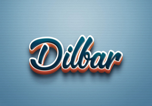 Free photo of Cursive Name DP: Dilbar