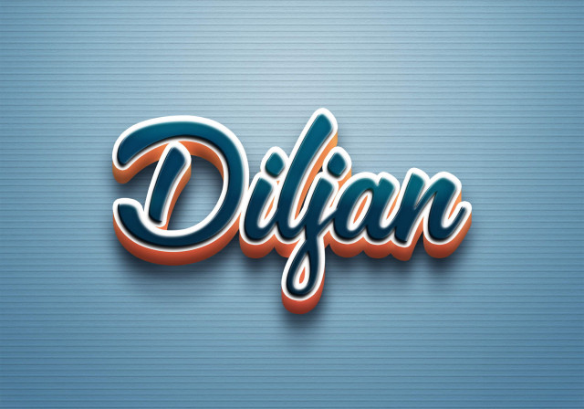 Free photo of Cursive Name DP: Diljan