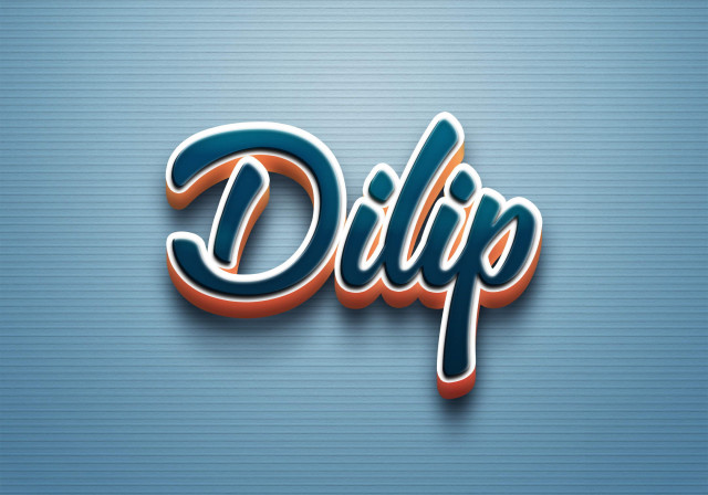 Free photo of Cursive Name DP: Dilip
