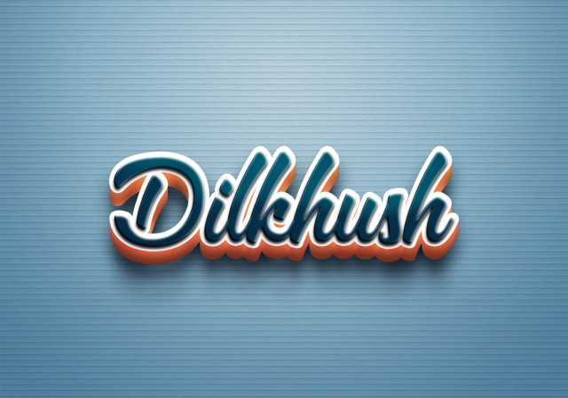 Free photo of Cursive Name DP: Dilkhush