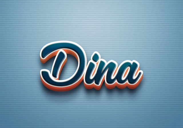 Free photo of Cursive Name DP: Dina