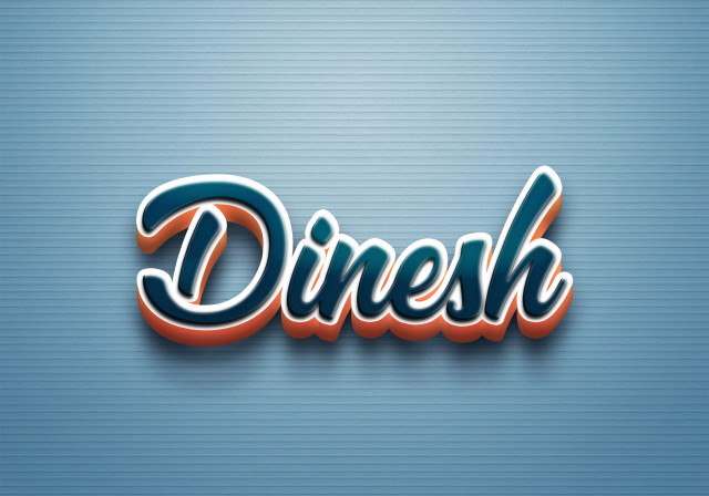 Free photo of Cursive Name DP: Dinesh