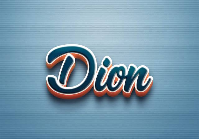 Free photo of Cursive Name DP: Dion