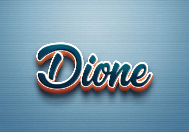 Free photo of Cursive Name DP: Dione