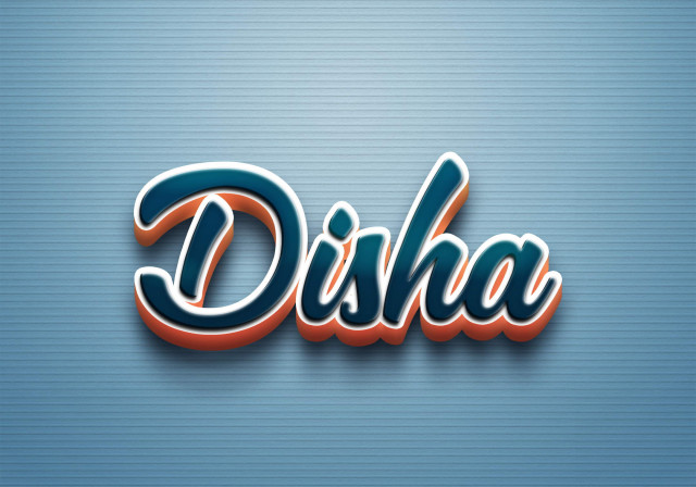 Free photo of Cursive Name DP: Disha