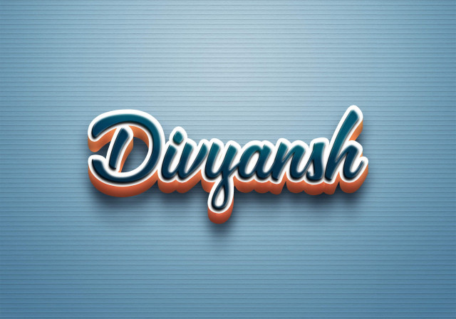 Free photo of Cursive Name DP: Divyansh