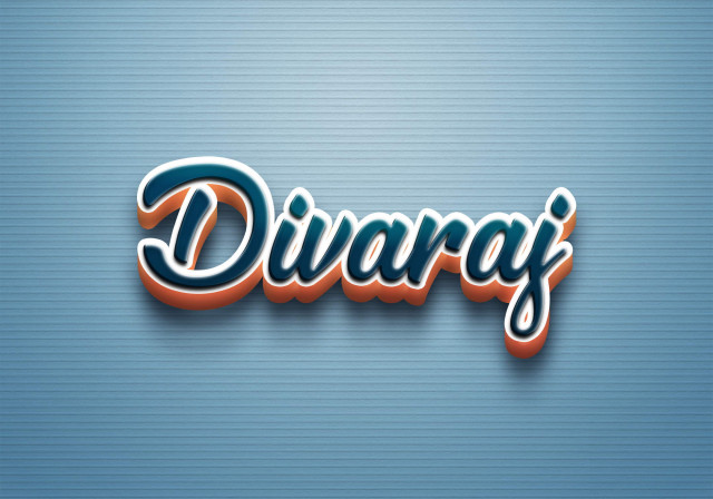 Free photo of Cursive Name DP: Divaraj