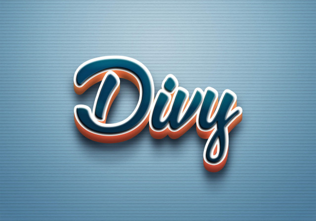 Free photo of Cursive Name DP: Divy