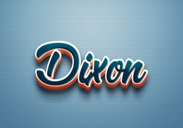 Free photo of Cursive Name DP: Dixon