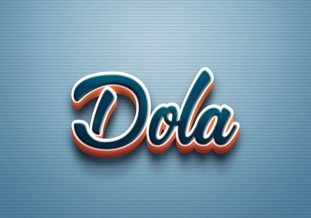 Free photo of Cursive Name DP: Dola