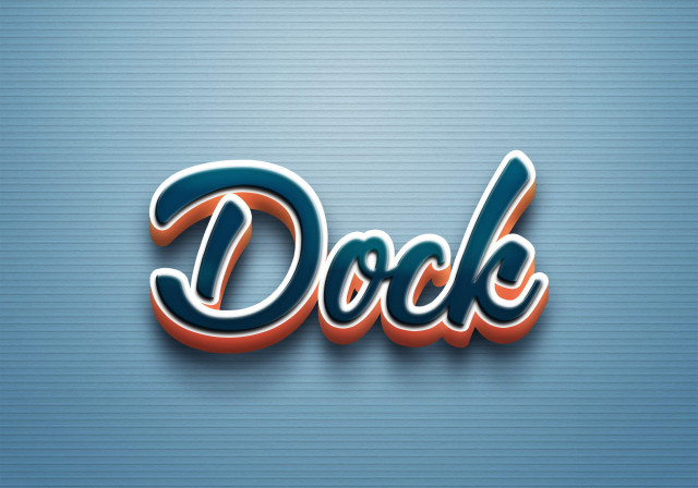 Free photo of Cursive Name DP: Dock