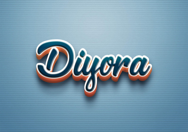 Free photo of Cursive Name DP: Diyora