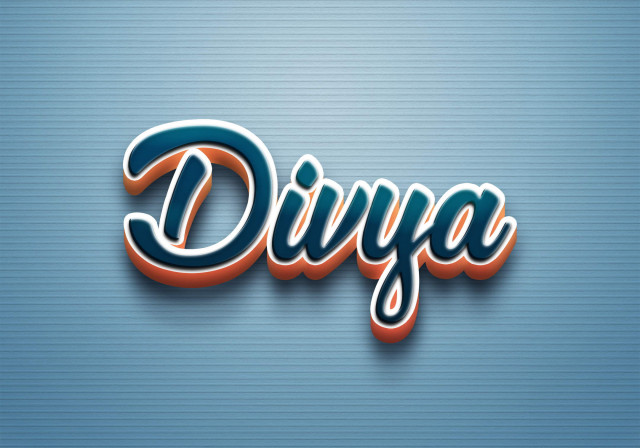 Free photo of Cursive Name DP: Divya