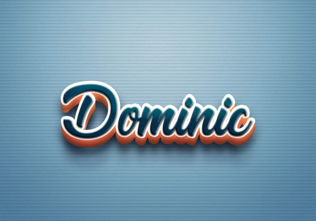 Free photo of Cursive Name DP: Dominic