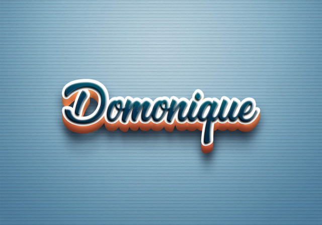 Free photo of Cursive Name DP: Domonique