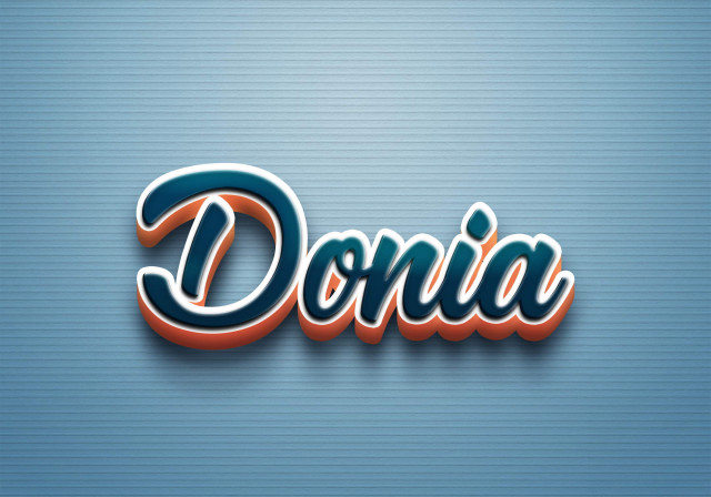 Free photo of Cursive Name DP: Donia