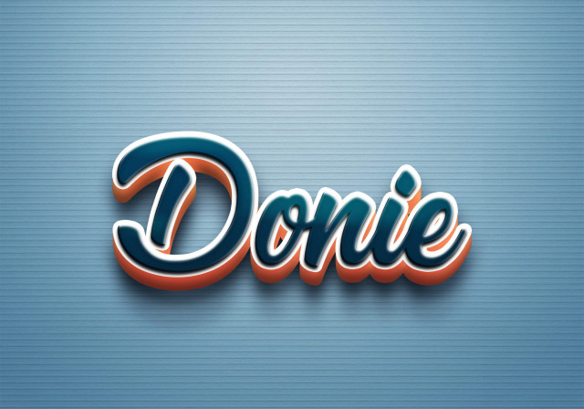 Free photo of Cursive Name DP: Donie