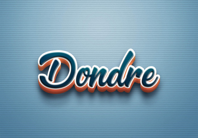 Free photo of Cursive Name DP: Dondre