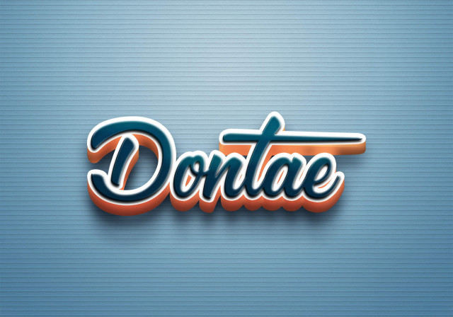 Free photo of Cursive Name DP: Dontae