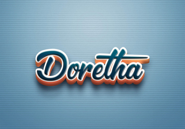 Free photo of Cursive Name DP: Doretha