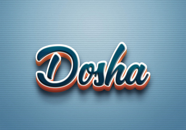 Free photo of Cursive Name DP: Dosha