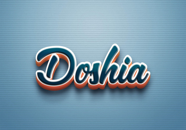 Free photo of Cursive Name DP: Doshia