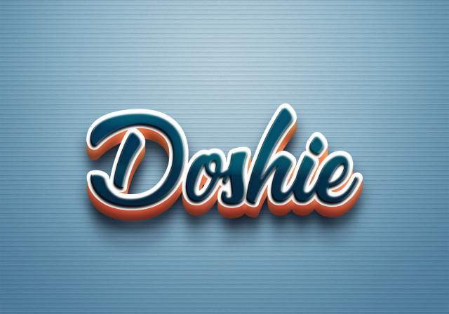 Free photo of Cursive Name DP: Doshie