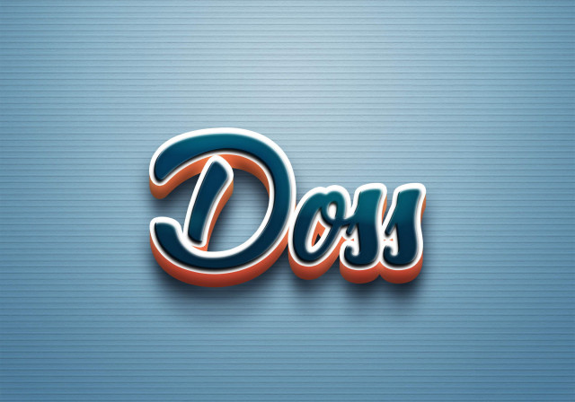 Free photo of Cursive Name DP: Doss