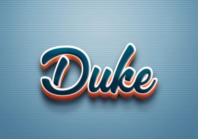 Free photo of Cursive Name DP: Duke