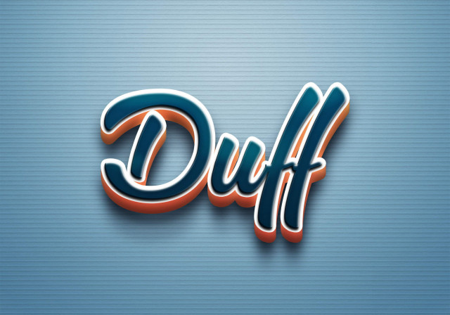 Free photo of Cursive Name DP: Duff