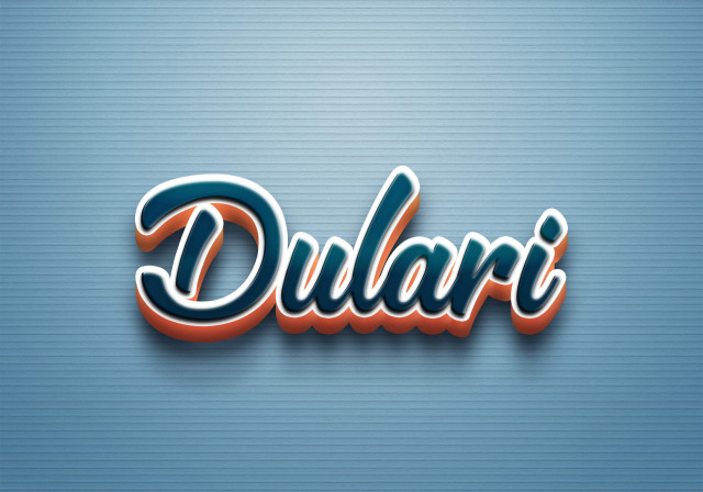 Free photo of Cursive Name DP: Dulari