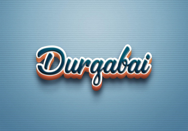 Free photo of Cursive Name DP: Durgabai