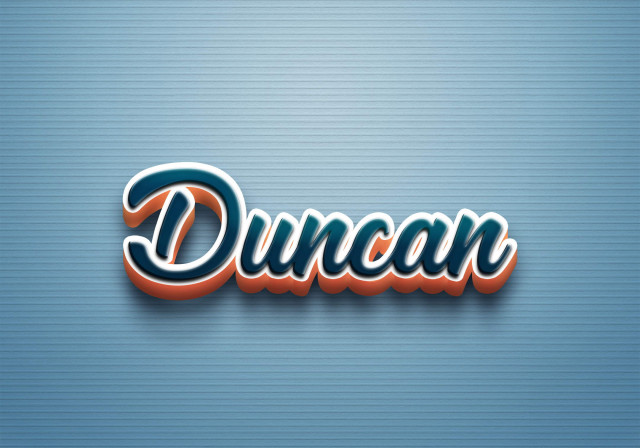 Free photo of Cursive Name DP: Duncan