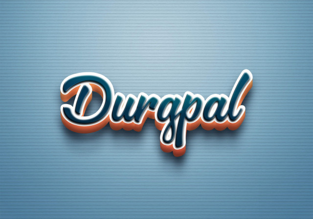 Free photo of Cursive Name DP: Durgpal