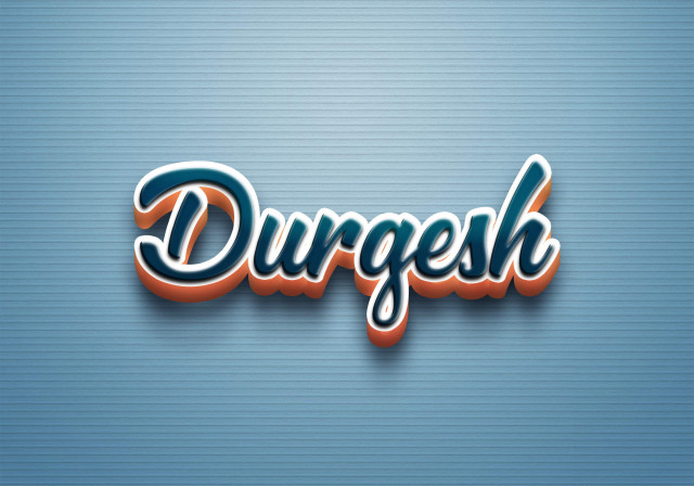 Free photo of Cursive Name DP: Durgesh