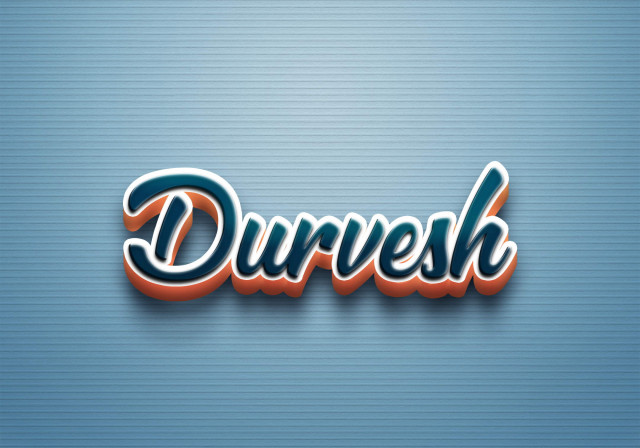 Free photo of Cursive Name DP: Durvesh