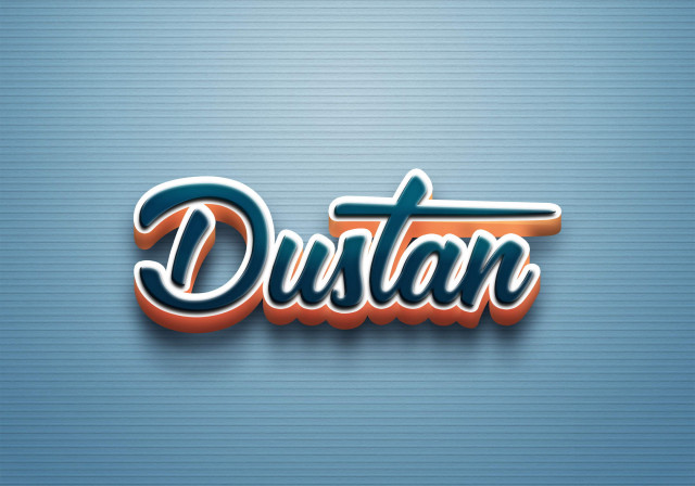 Free photo of Cursive Name DP: Dustan