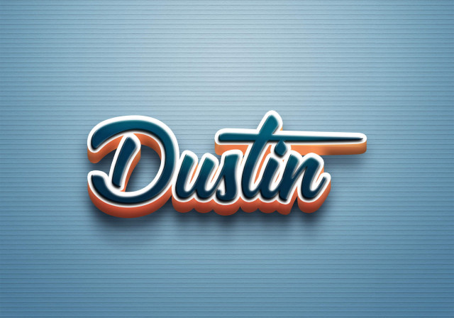 Free photo of Cursive Name DP: Dustin