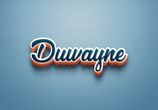 Free photo of Cursive Name DP: Duwayne