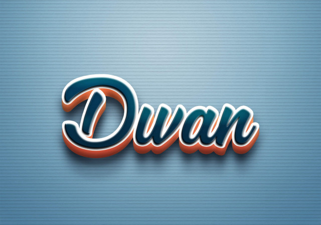 Free photo of Cursive Name DP: Dwan