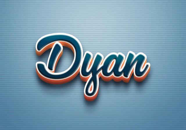 Free photo of Cursive Name DP: Dyan