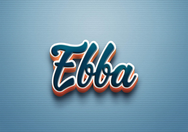 Free photo of Cursive Name DP: Ebba